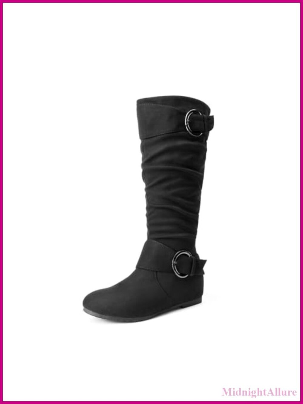 Women's Wide Calf Knee High Wedge Boots Faux Fur Lined
